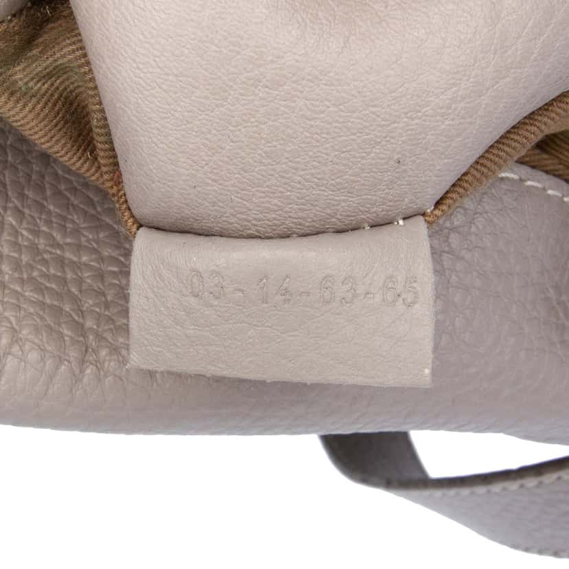 Chloé Small Grained Calfskin Marcie Crossbody Grey Leather Fair condition - Box View