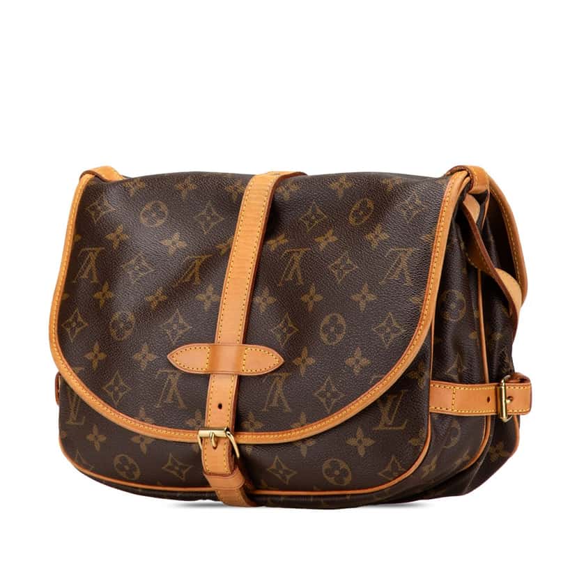 Louis Vuitton Monogram Saumur 30 Brown Canvas Good condition - Back View