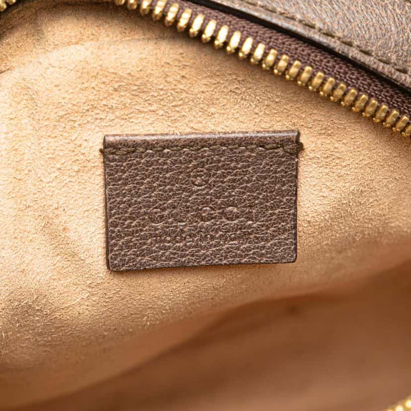 Gucci Mini GG Supreme Round Ophidia Crossbody Brown Canvas Good condition - Box View