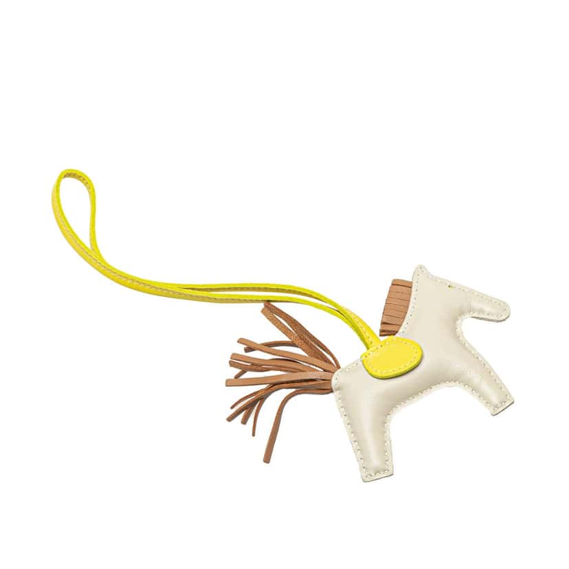 Hermès Milo Lambskin GriGri Rodeo Bag Charm PM Brown Leather Good condition - Back View