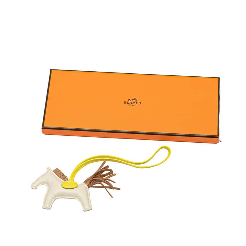 Hermès Milo Lambskin GriGri Rodeo Bag Charm PM Brown Leather Good condition - Box View