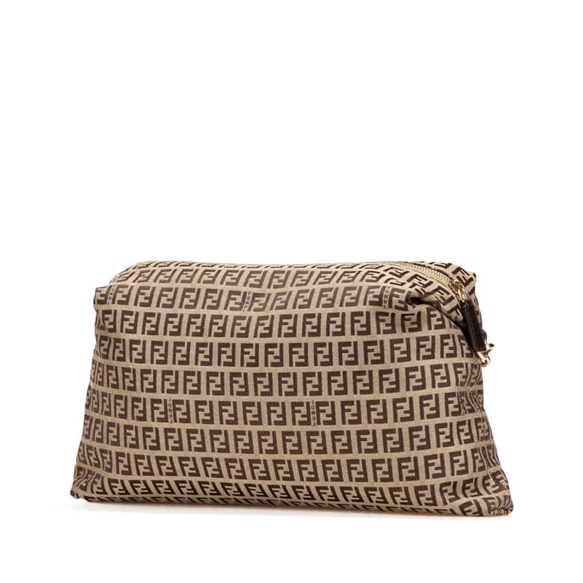 Fendi Zucchino Canvas Crossbody Brown Canvas Very good condition - Back View