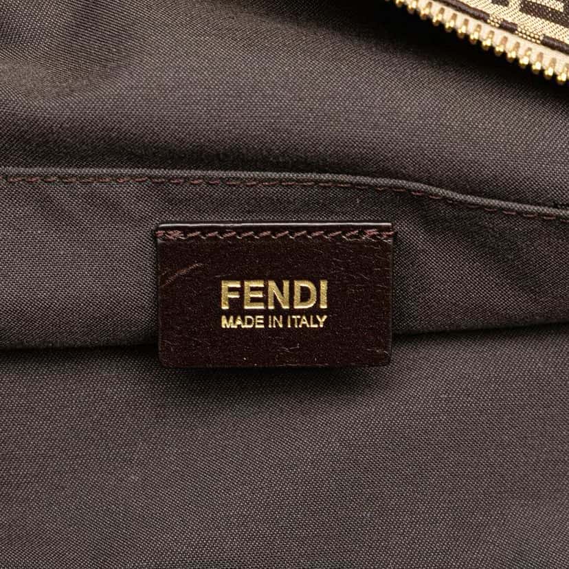 Fendi Zucchino Canvas Crossbody Brown Canvas Very good condition - Box View