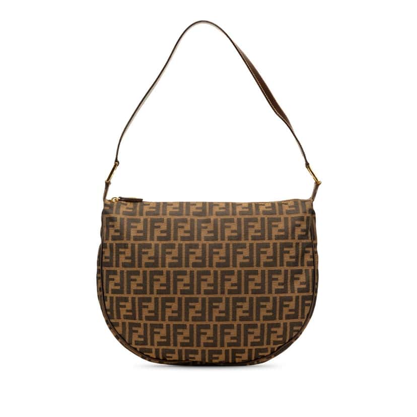Fendi Zucca Canvas Hobo Brown Canvas Good condition - Front View