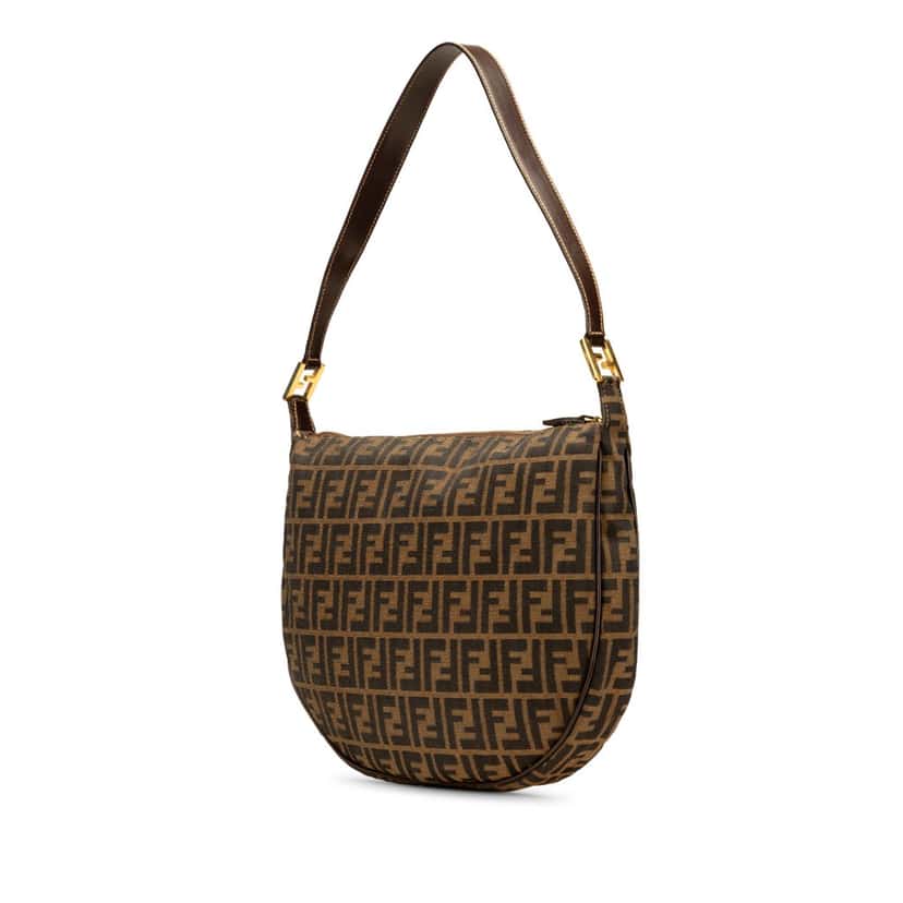 Fendi Zucca Canvas Hobo Brown Canvas Good condition - Back View