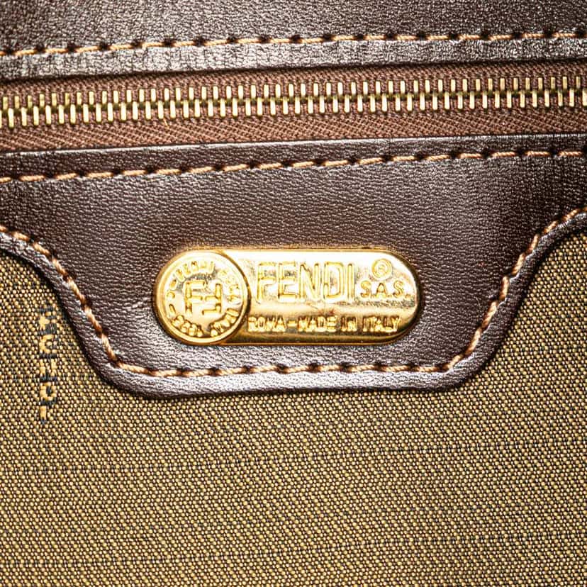 Fendi Zucca Canvas Hobo Brown Canvas Good condition - Box View