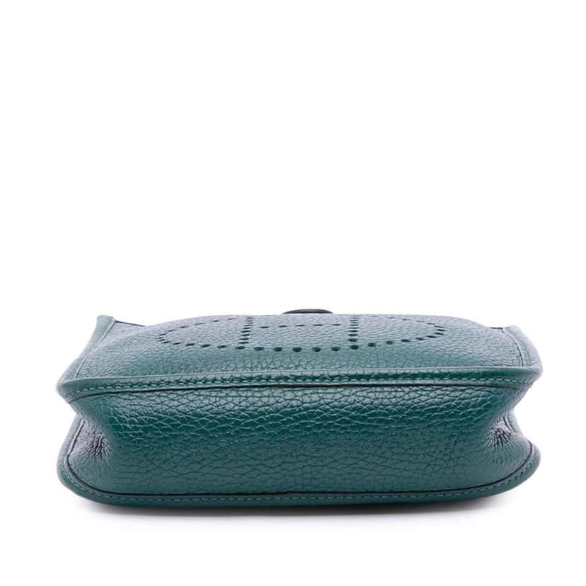 Hermès Clemence Evelyne TPM Green Leather Good condition - Inside View