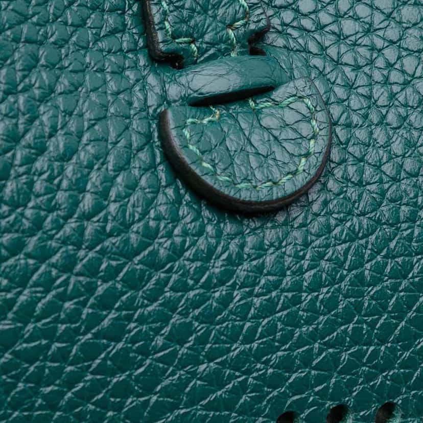Hermès Clemence Evelyne TPM Green Leather Good condition - Box View