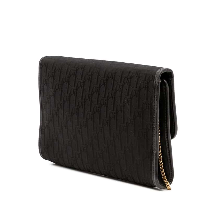 Dior Oblique Canvas Chain Crossbody Black Canvas Good condition - Back View