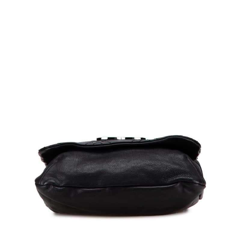 Chanel Large Calfskin Diamond Stitch Crossbody Black Leather Good condition - Inside View
