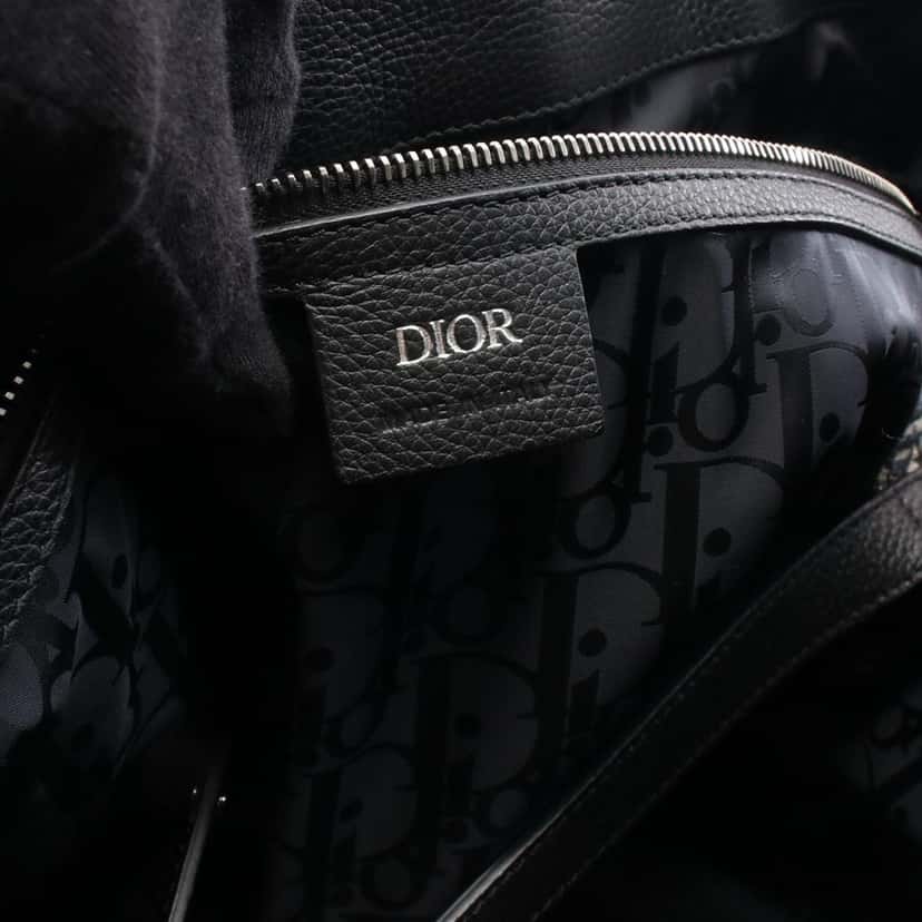 Dior Oblique Canvas Tote Blue Canvas Good condition - Model View