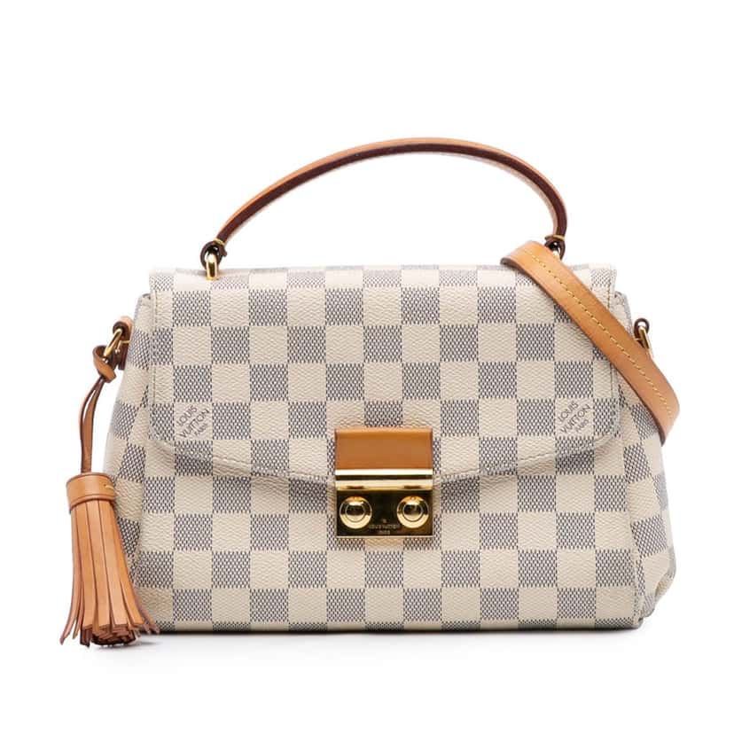 Louis Vuitton Damier Azur Croisette White Canvas Good condition - Front View