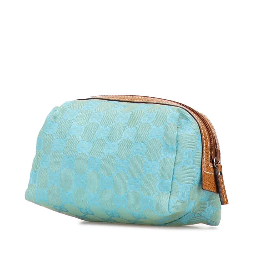 Gucci GG Canvas Pouch Blue Canvas Good condition - Back View