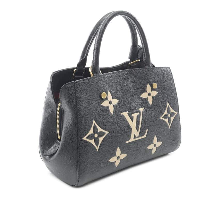 Louis Vuitton Bicolor Monogram Empreinte Giant Montaigne BB Black Leather Good condition - Back View