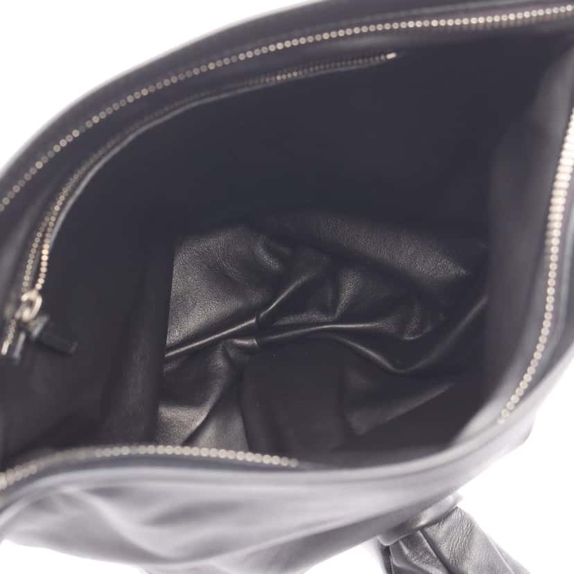 Bottega Veneta Nappa BV Twist Handbag Black Leather Good condition - Inside View