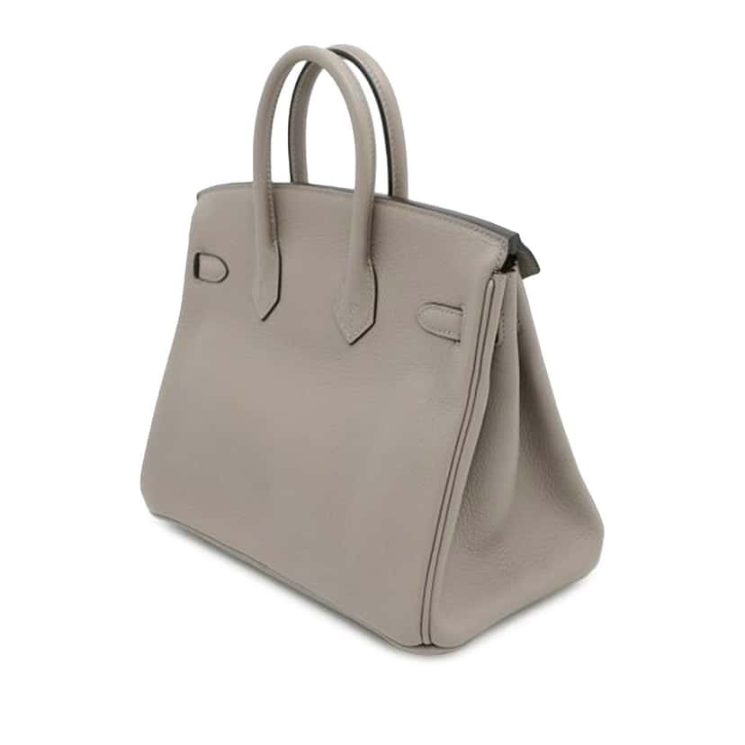 Hermès Novillo Birkin Retoune 25 Grey Leather Good condition - Back View