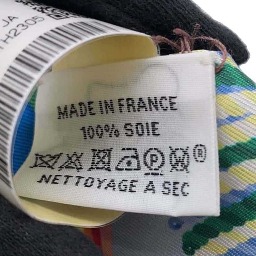 Hermès Epaulettes de Gala Silk Twilly Scarf Blue Silk Very good condition - Box View