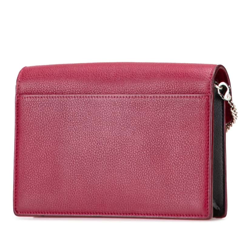 Louis Vuitton Bicolor Leather MyLockMe Chain Pochette Red Leather Good condition - Back View