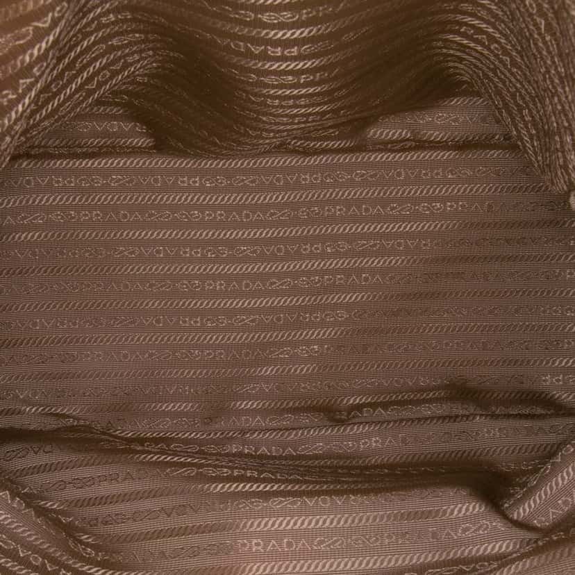 Prada Vitello Daino Double Pocket Tote Brown Leather Good condition - Model View