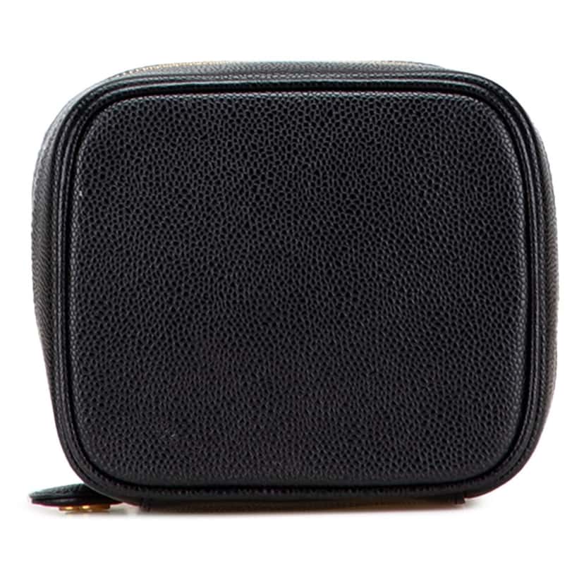 Chanel CC Caviar Vanity Case Black Leather Good condition - Inside View