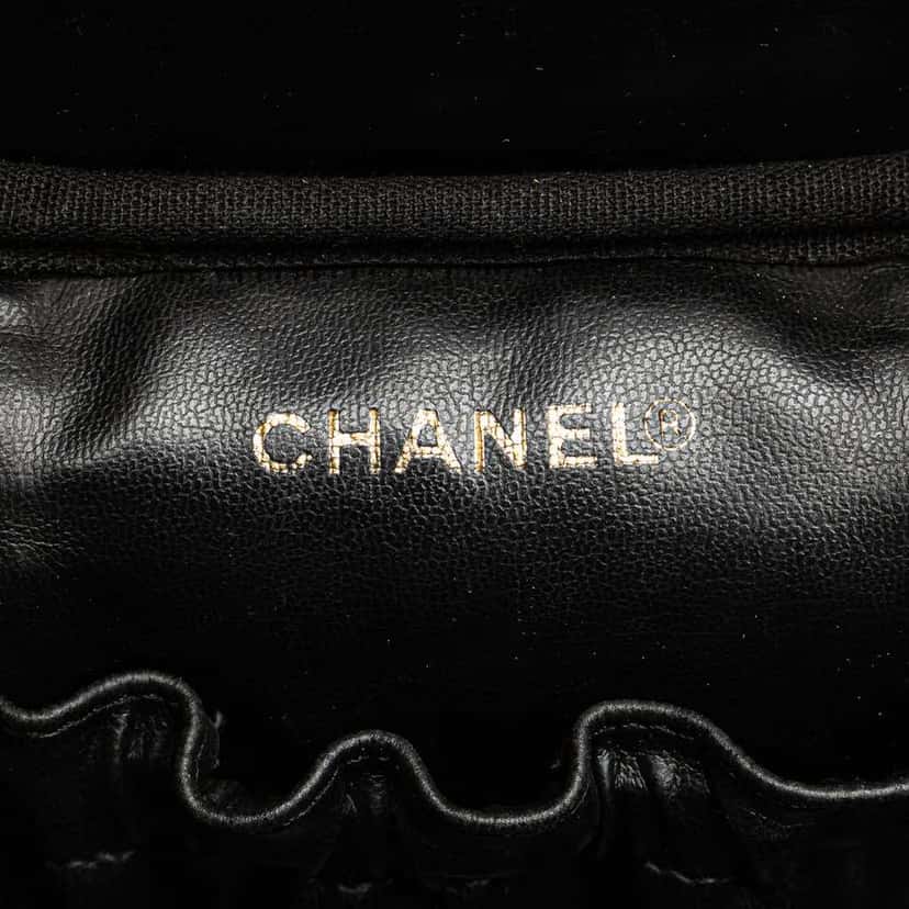 Chanel CC Caviar Vanity Case Black Leather Good condition - Box View