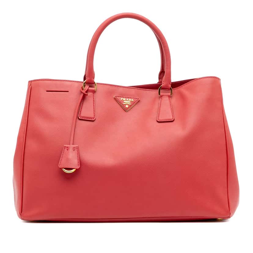 Prada Large Saffiano Lux Galleria Tote Pink Leather Very good condition - Front View
