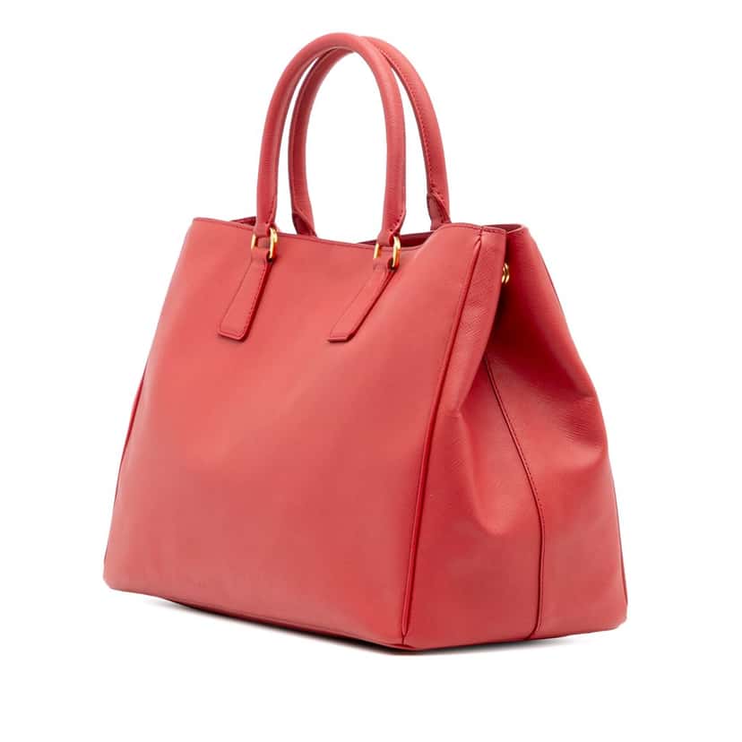 Prada Large Saffiano Lux Galleria Tote Pink Leather Very good condition - Back View