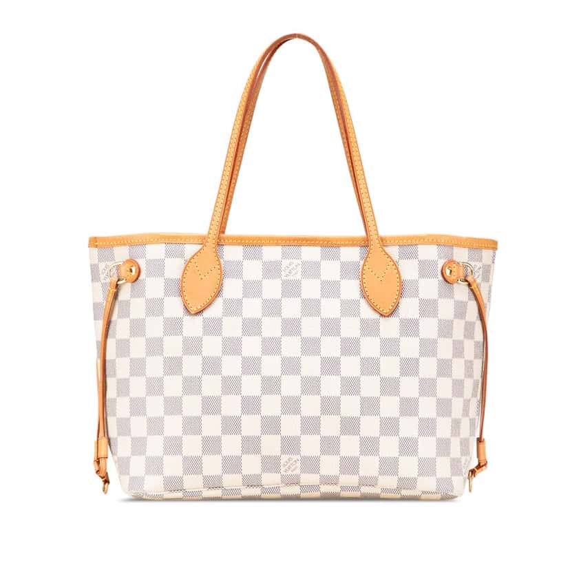 Louis Vuitton Damier Azur Neverfull PM White Canvas Good condition - Front View