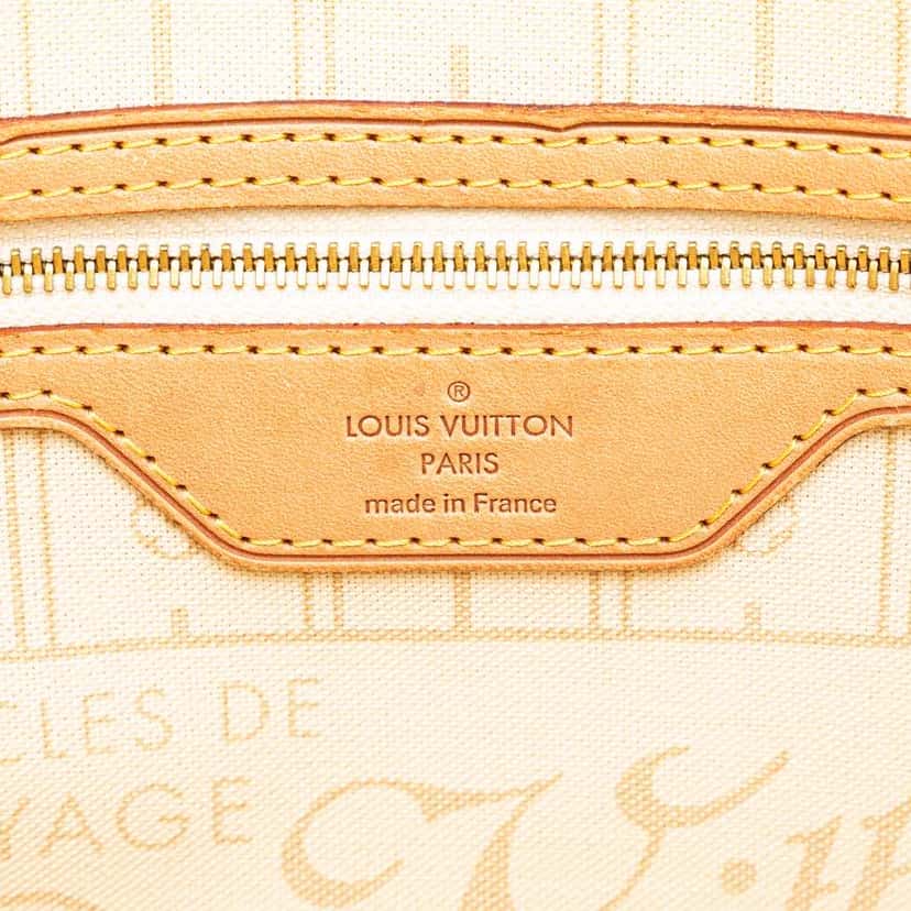 Louis Vuitton Damier Azur Neverfull PM White Canvas Good condition - Box View