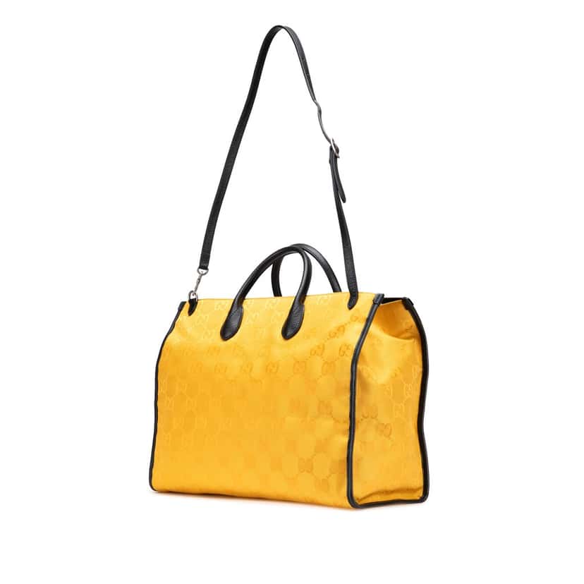 Gucci GG Econyl Off The Grid Convertible Tote Yellow Very good condition - Back View
