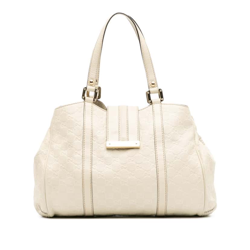 Gucci Guccissima New Ladies Tote White Leather Good condition - Front View