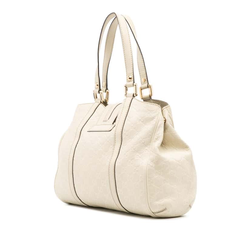 Gucci Guccissima New Ladies Tote White Leather Good condition - Back View