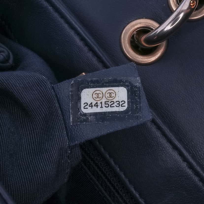 Chanel Chevron Sheepskin Stitched Chain Top Handle Flap Black Leather Good condition - Box View