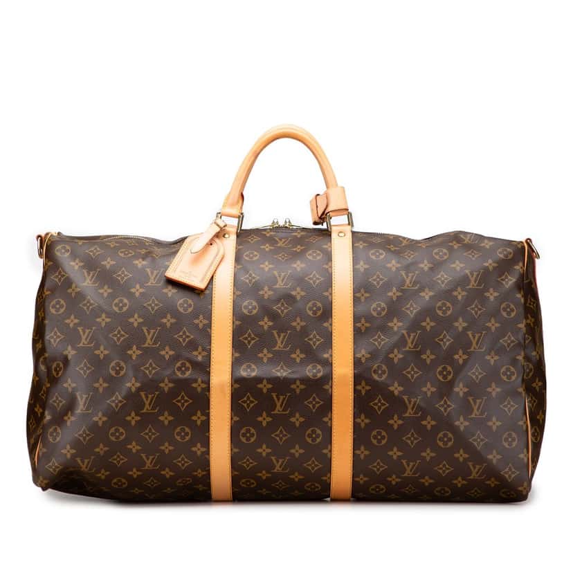 Louis Vuitton Monogram Keepall Bandouliere 60 Brown Canvas Good condition - Front View