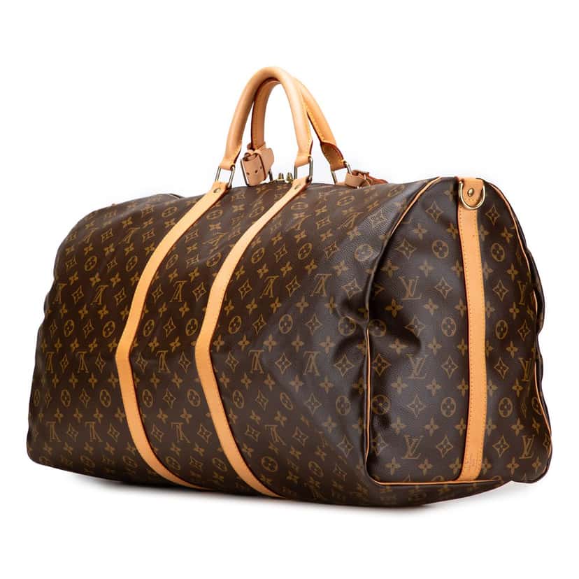 Louis Vuitton Monogram Keepall Bandouliere 60 Brown Canvas Good condition - Back View