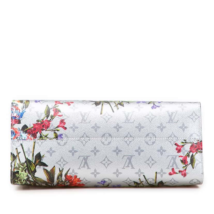 Louis Vuitton Monogram Metallic LV Garden OnTheGo MM Silver Canvas Good condition - Inside View