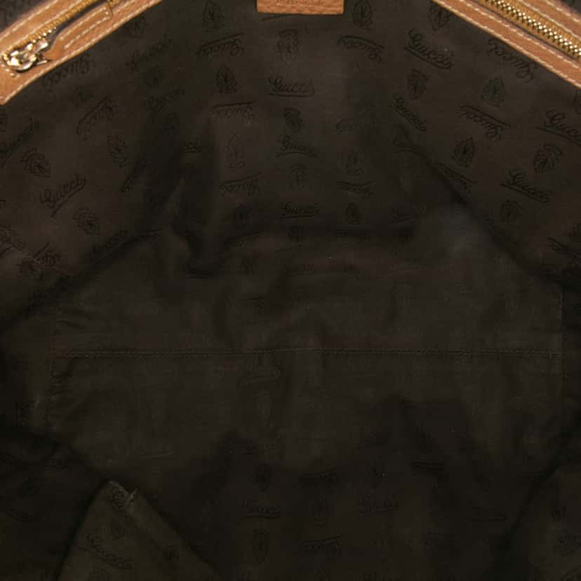 Gucci Medium GG Canvas Charm Satchel Brown Canvas Good condition - Model View