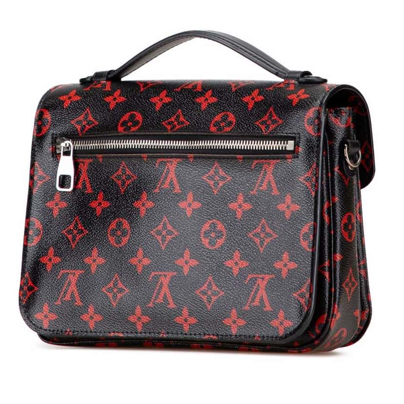 Louis Vuitton Monogram Infrarouge Pochette Metis Black Canvas Very good condition - Back View