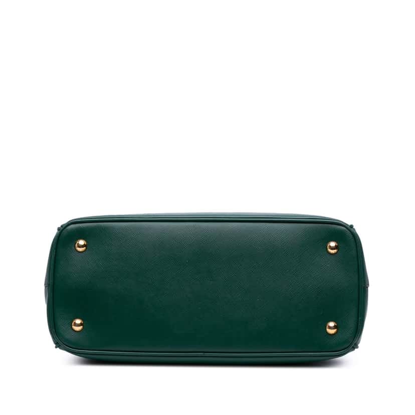 Prada Medium Saffiano Lux Galleria Satchel Green Leather Good condition - Inside View