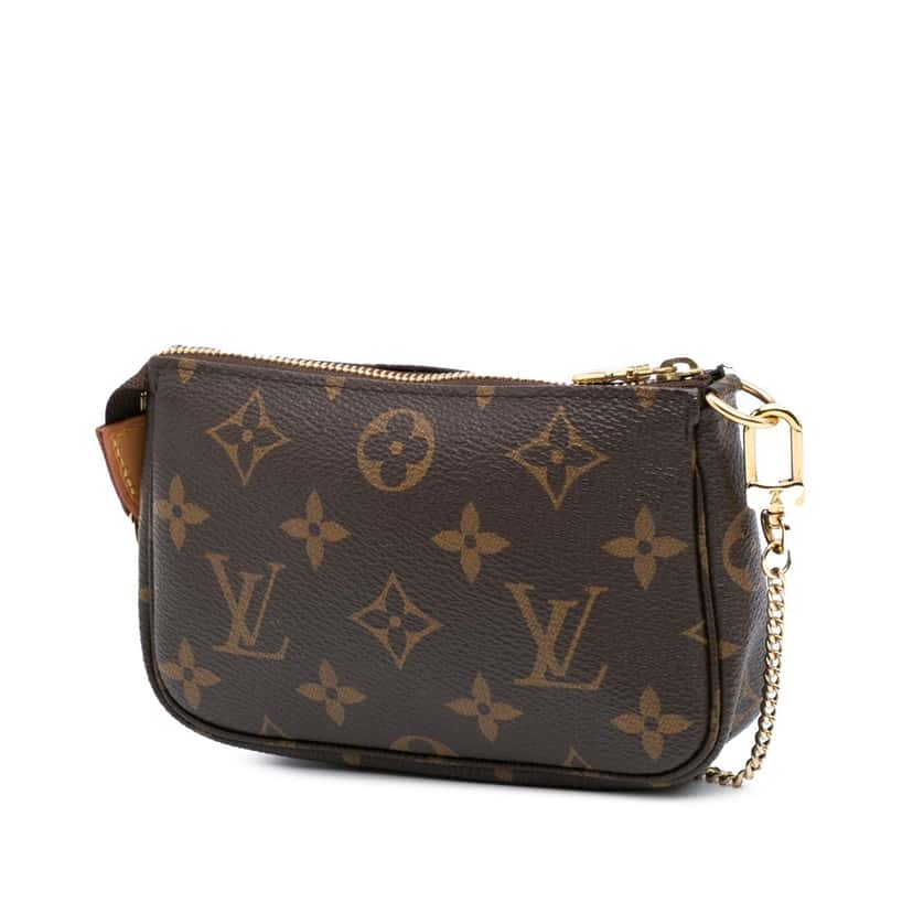 Louis Vuitton Monogram Mini Pochette Accessoires Brown Canvas Good condition - Back View