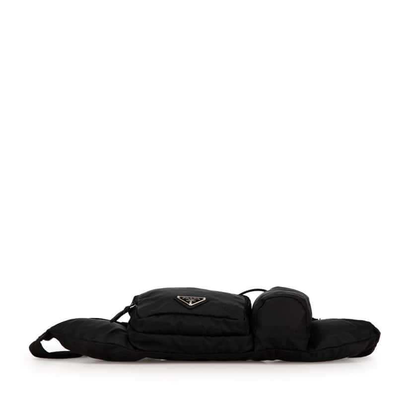 Prada Tessuto Multi Pocket Belt Bag Black Good condition - Inside View