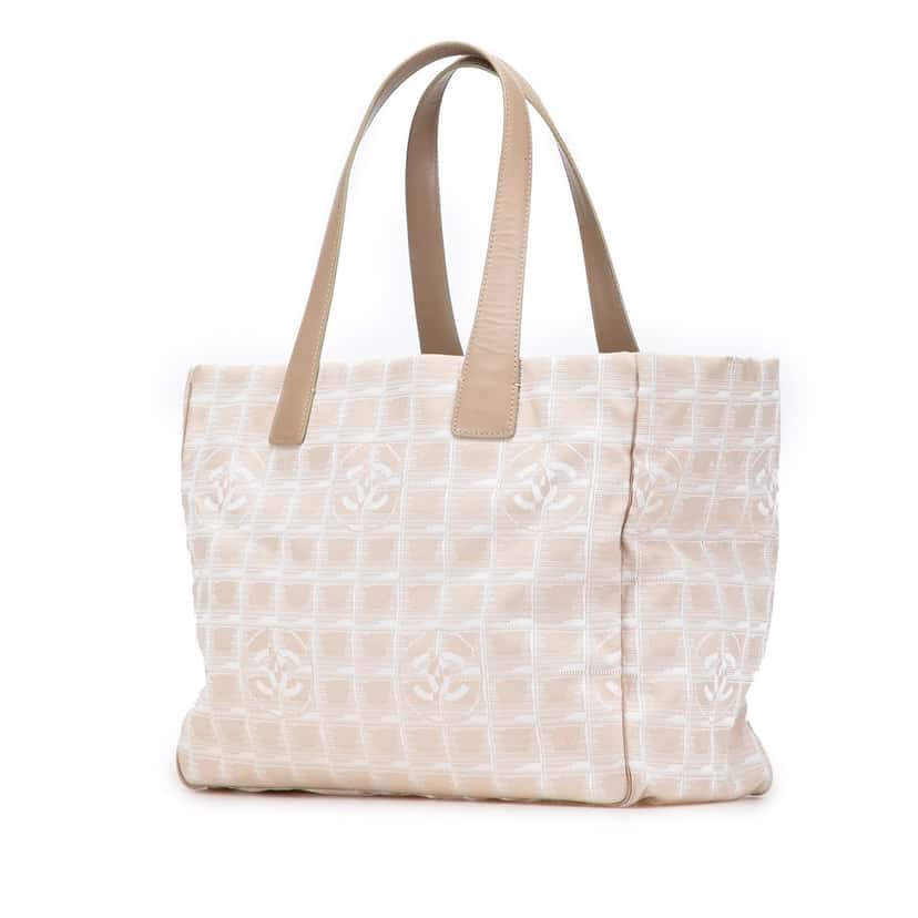 Chanel New Travel Line Nylon Tote Brown Good condition - Back View