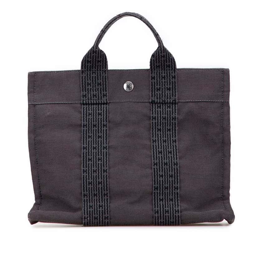 Hermès Canvas Herline PM Grey Canvas Good condition - Front View
