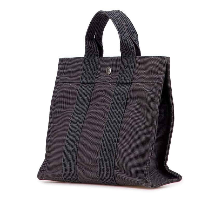Hermès Canvas Herline PM Grey Canvas Good condition - Back View