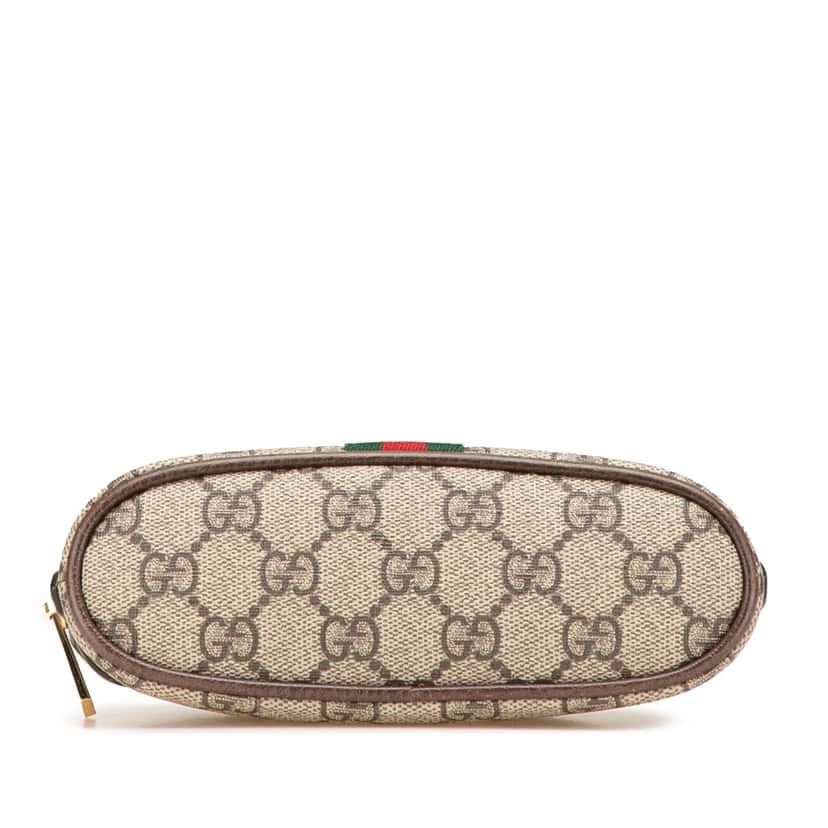 Gucci GG Supreme Web Ophidia Pouch Brown Canvas Good condition - Inside View