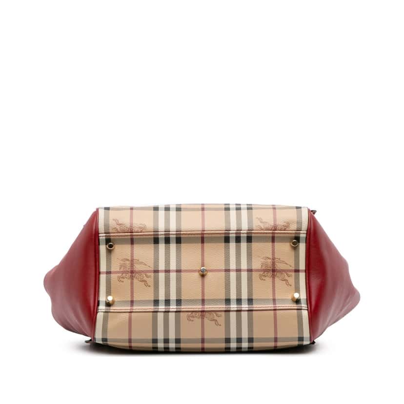 Burberry Small Haymarket Check Coated Canvas Canterbury Tote Brown Canvas Good condition - Inside View