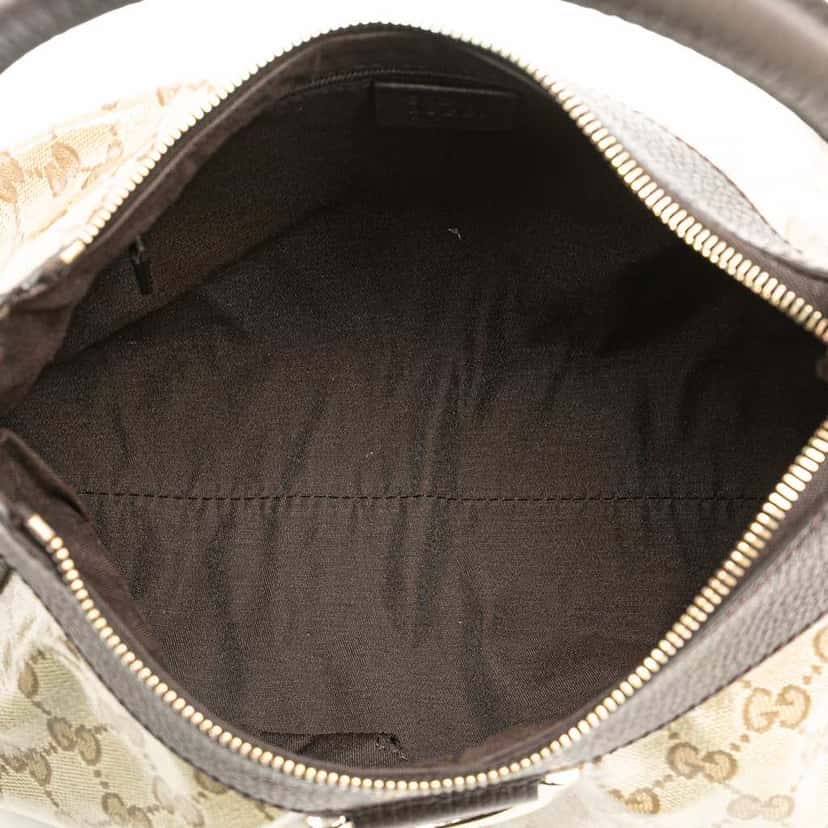 Gucci GG Crystal Abbey D Ring Shoulder Bag Brown Canvas Good condition - Model View