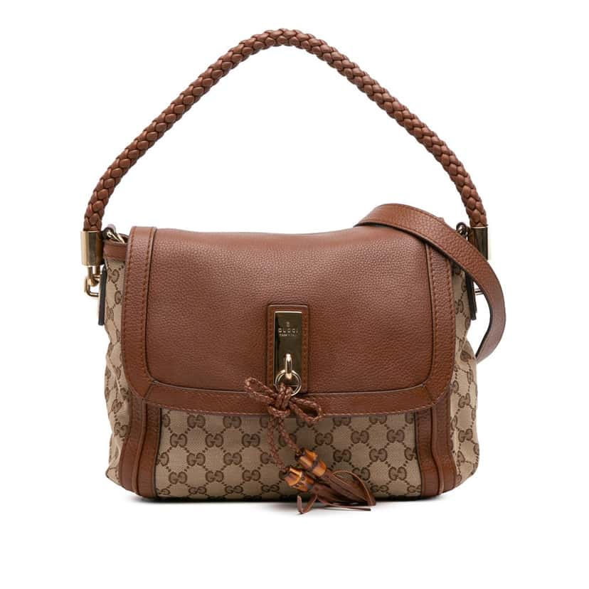 Gucci GG Canvas Bella Satchel Brown Canvas Good condition - Front View