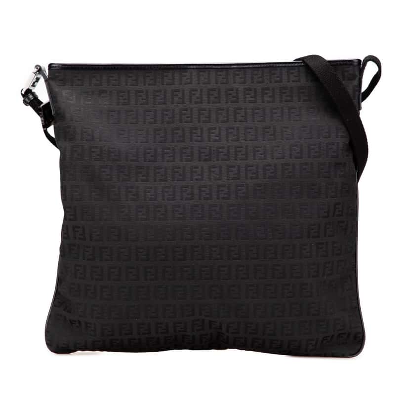 Fendi Zucchino Canvas Crossbody Black Canvas Very good condition - Front View