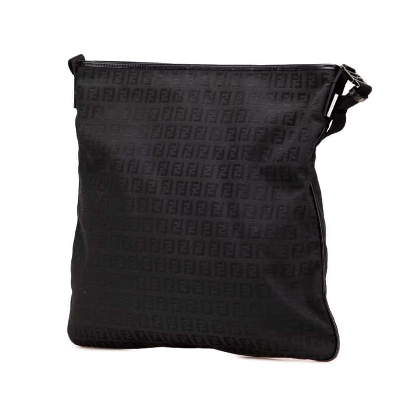 Fendi Zucchino Canvas Crossbody Black Canvas Very good condition - Back View